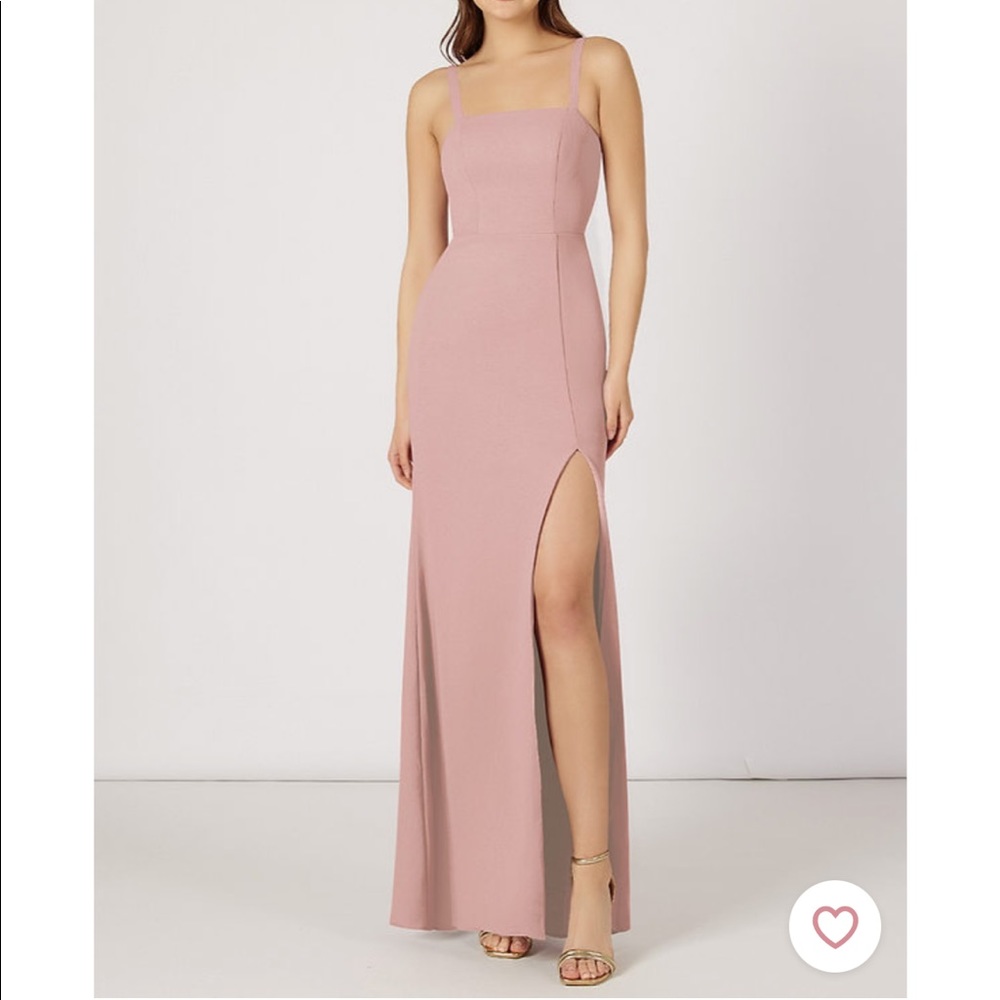 Azazie Gianetta bridesmaids dress in Dusty Rose